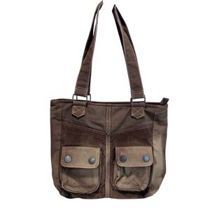Levis' Vintage Brown Corduroy/Canvas Tote Bag